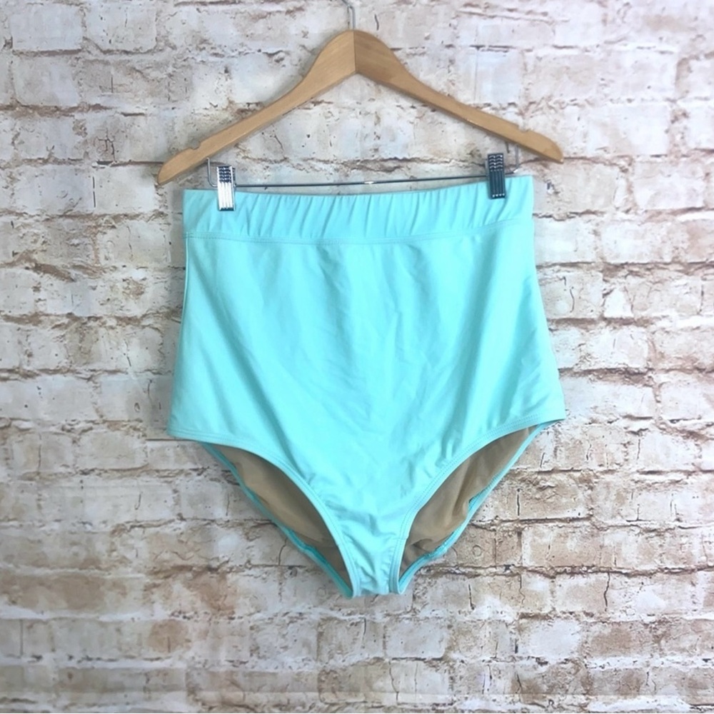 Lane Bryant Swim by Cacique High-Waisted Women's Swim Bottoms - turquoise 🩵🏖️
